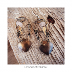 Boucles quartz rose