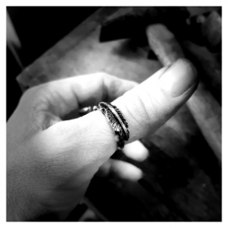 Bague en argent T.55 "Éclat brut"