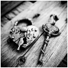 2 Pendentifs Cadenas et clef "A cœur ouvert"