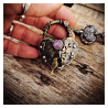 2 Pendentifs Cadenas et clef "A cœur ouvert"
