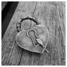 2 Pendentifs Cadenas et clef "A cœur ouvert"