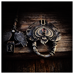 Duo pendentif clef cadenas