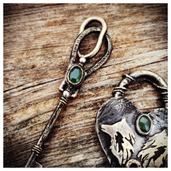 Duo pendentif "Le cœur est la clef"