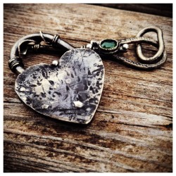 Duo pendentif "Le cœur est la clef"