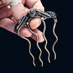 Epingle à cheveux laiton et labradorite