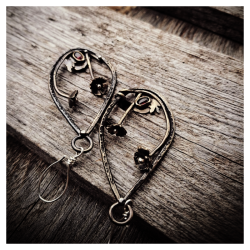 Boucles "Jardin suspendu" Grenat