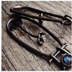 Boucles “Jardin suspendu” labradorite