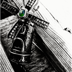 Pendentif Moulin Artisanal Français, Bijou d’Art , pendentif photo