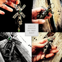 Pendentif Moulin Artisanal Français, Bijou d’Art , pendentif photo