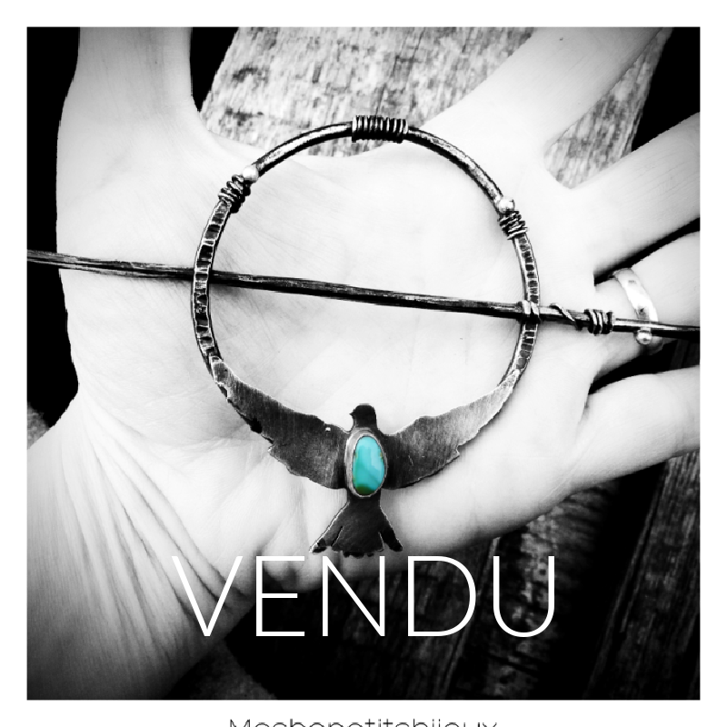 Pince cheveux turquoise