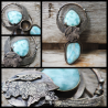 Pendentif Larimar "Le cœur joyeux"