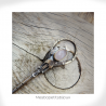 Pendentif clef quartz rose  "Brille"