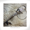 Pendentif clef quartz rose  "Brille"