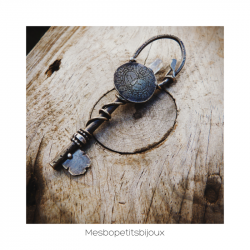 Pendentif clef  Cœur Sacré