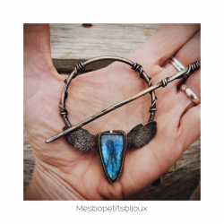 Pince cheveux Labradorite