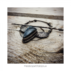 Pince cheveux Labradorite