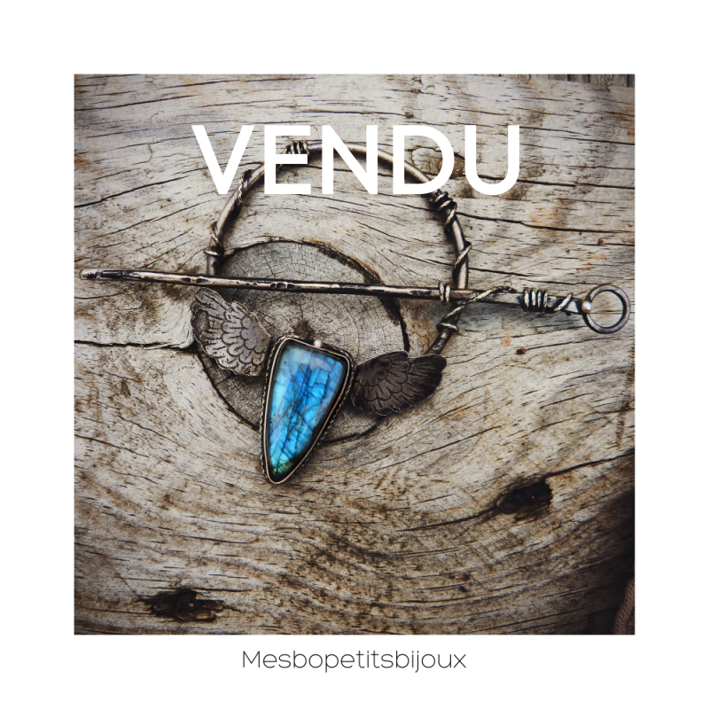 Pince cheveux Labradorite