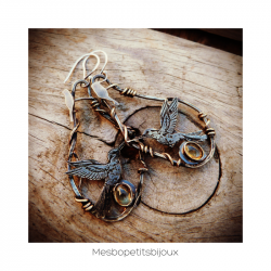 Boucles "Joyeux Colibris"